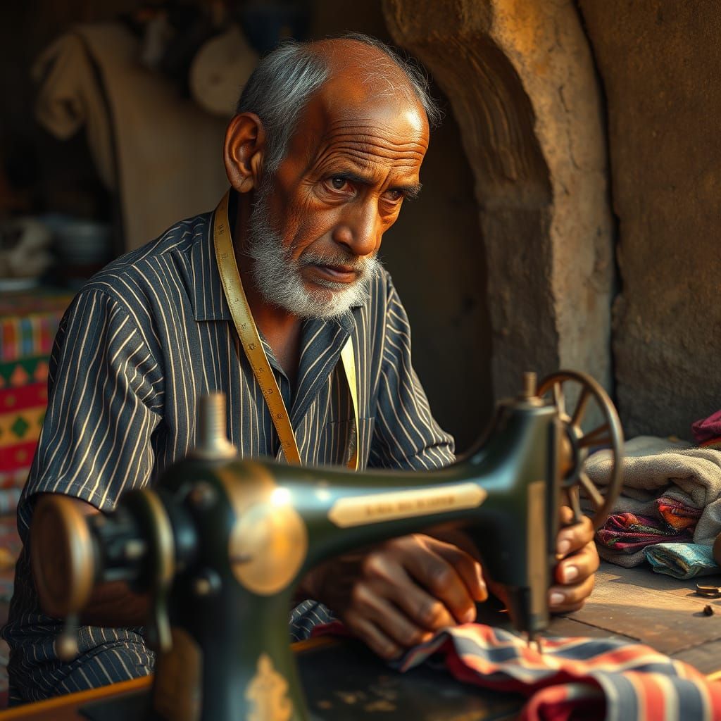 South Indian, sewing the cloths