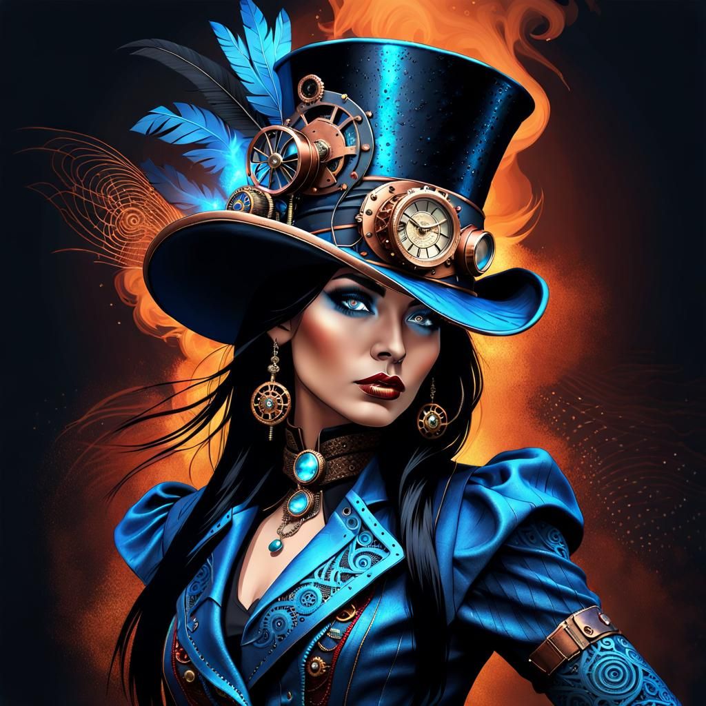 Beautiful Steampunk Native American