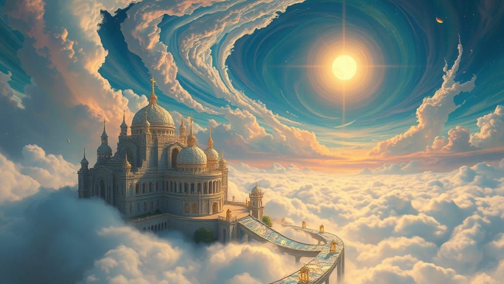 Ethereal City of Crystalline Wonder