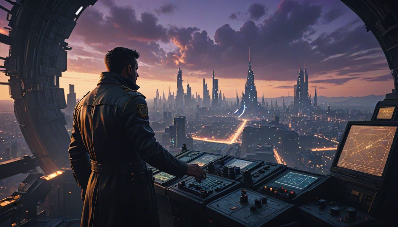 Epic Dark Fantasy Scene in Vibrant Colors