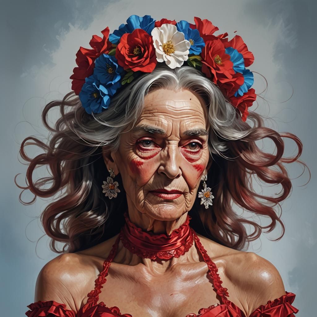 Flamenco Crossdresser: Vibrant Digital Portrait in 8K