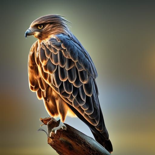Hyperrealistic Hawk in Cinematic, Atmospheric Style