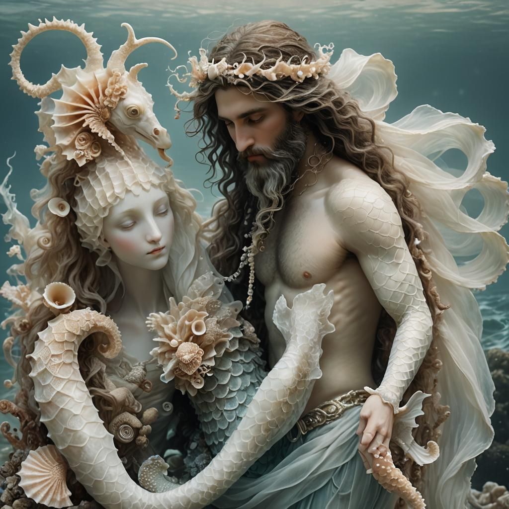 Mermaid couple