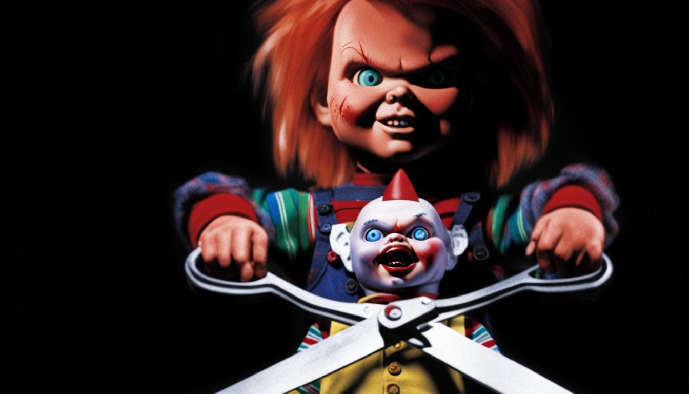 Menacing Chucky Doll Illustration