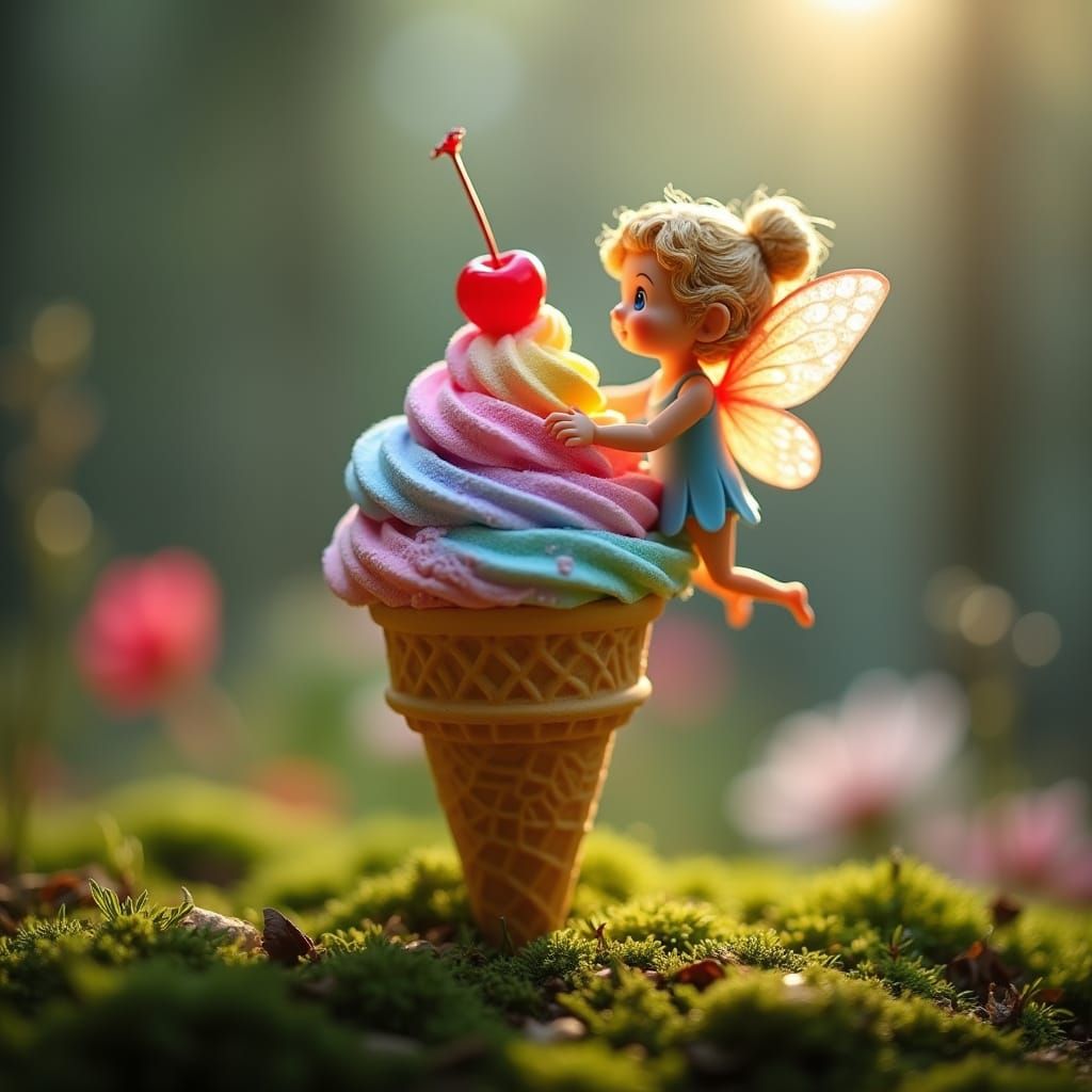 Rainbow Ice Cream Fairytale Food Photography