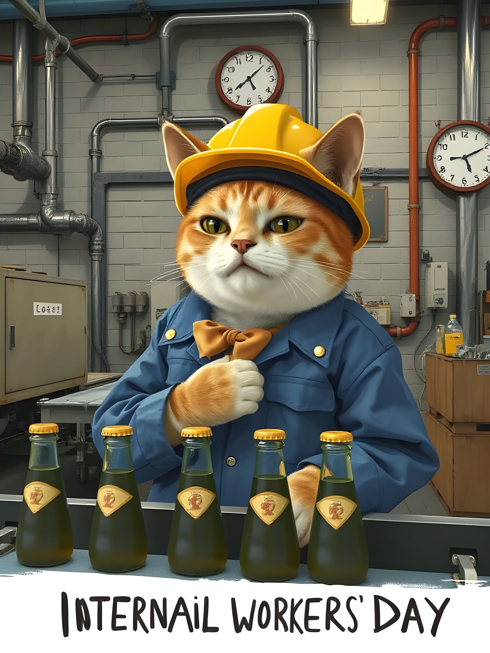 Whimsical Factory Feline Celebrates International Workers' D...