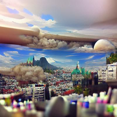 Detailed Matte Painting of a World Wide Scene