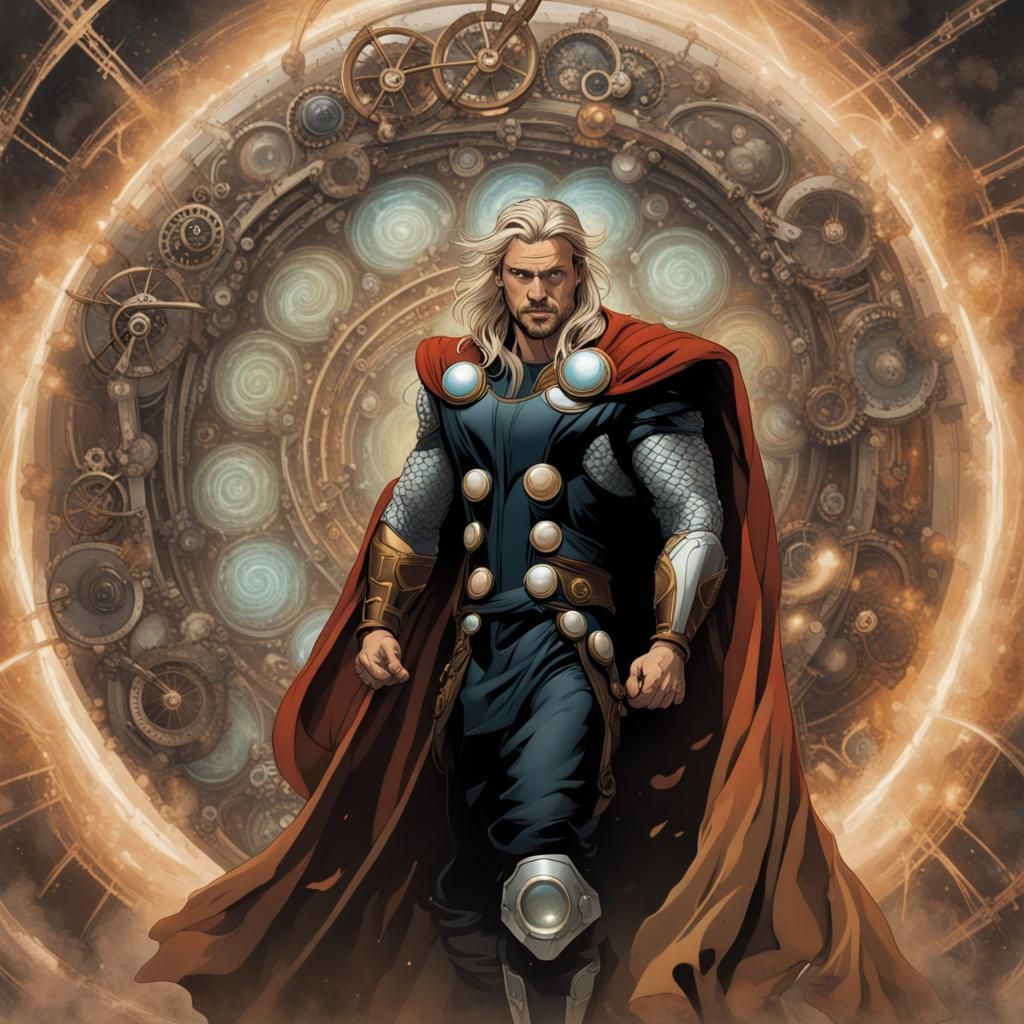 Thor in Steampunk Chronomancer Robes