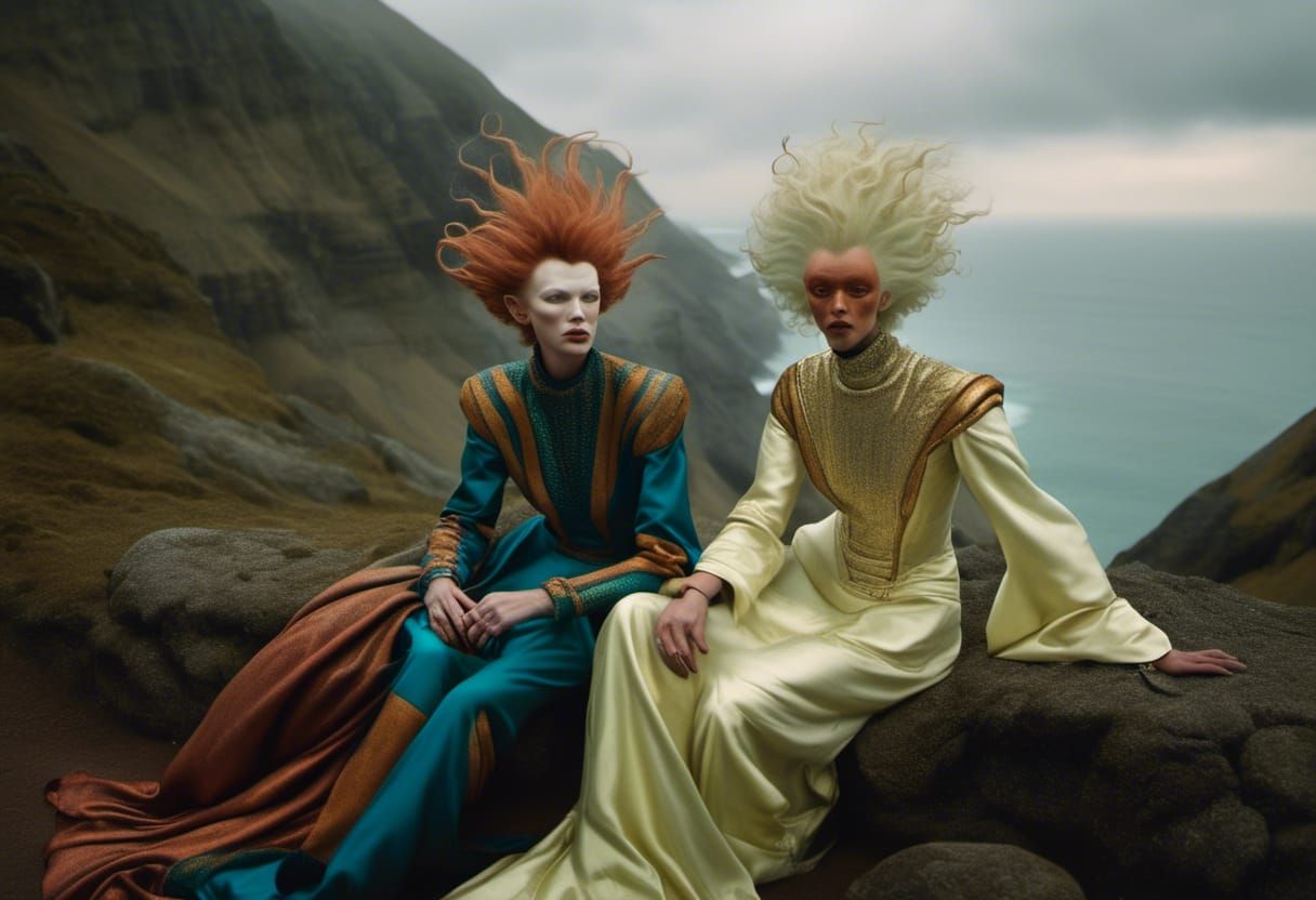 Hyperrealistic Alien Party Inspired by 20th Century Art