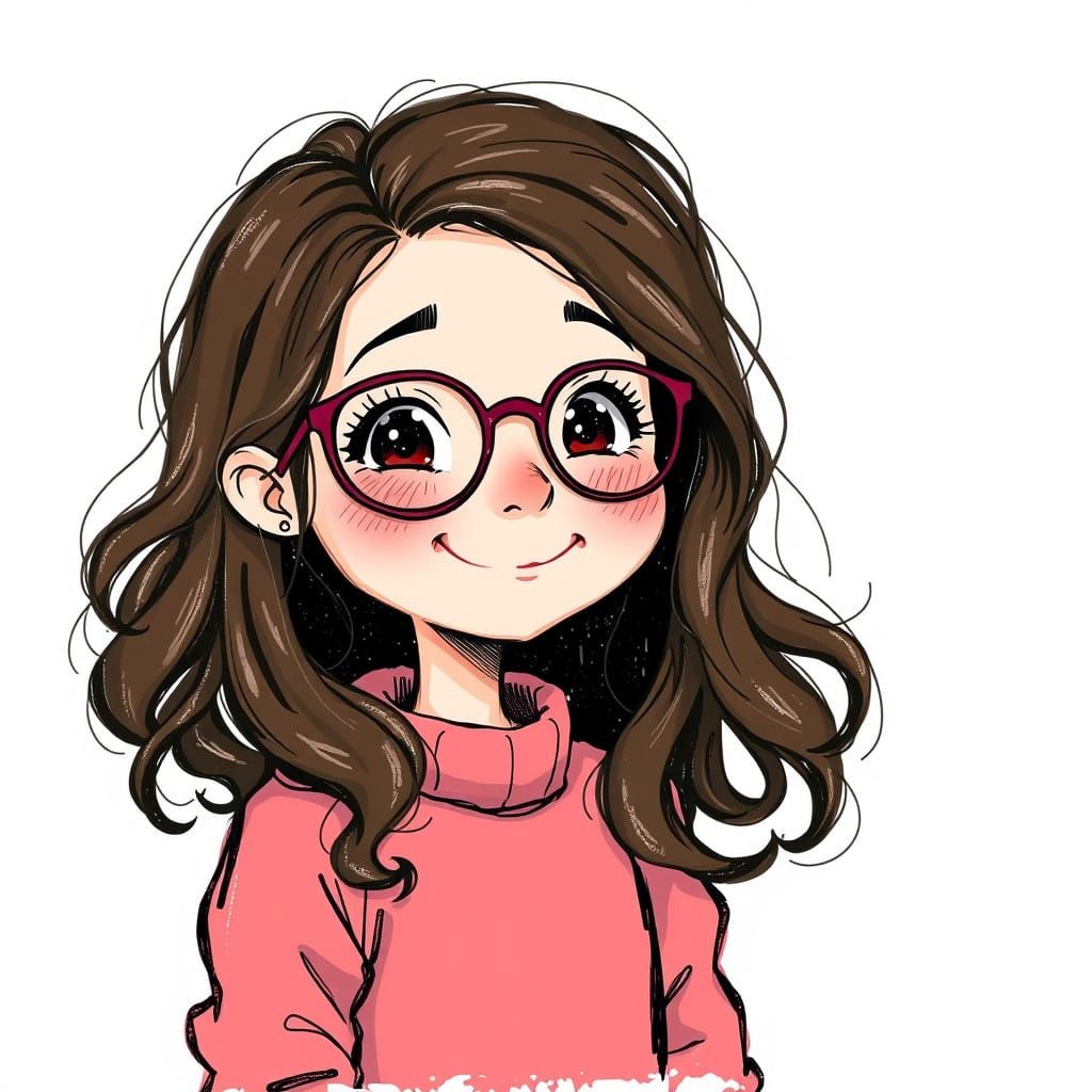 Whimsical Pastel Girl in Playful Disarray