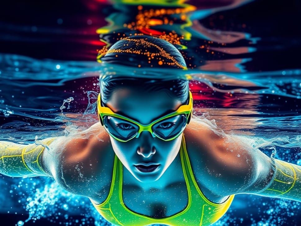 Ethereal Glass Diver in Sparkling Red Water