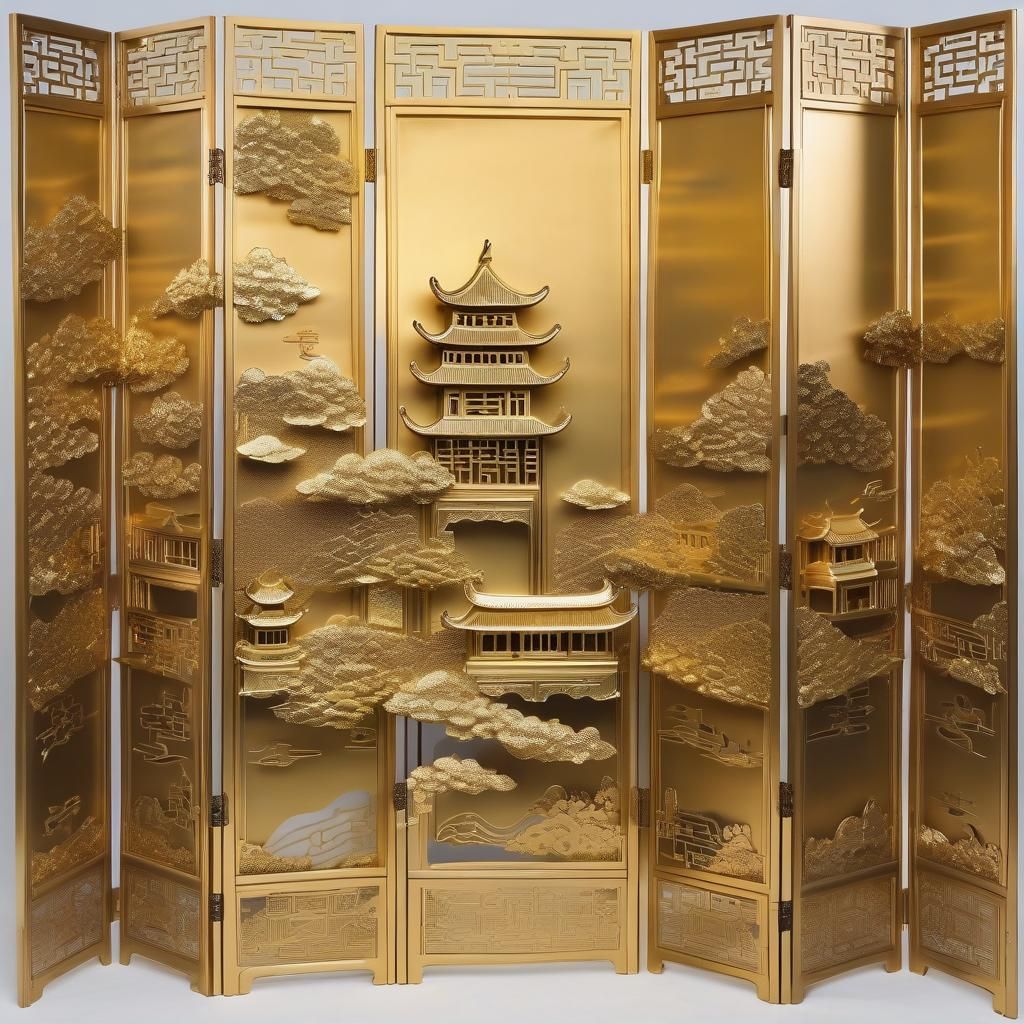 Chinese style folding screen (2)