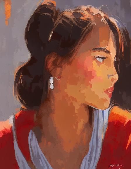 AI Generated Speedpaint Portrait
