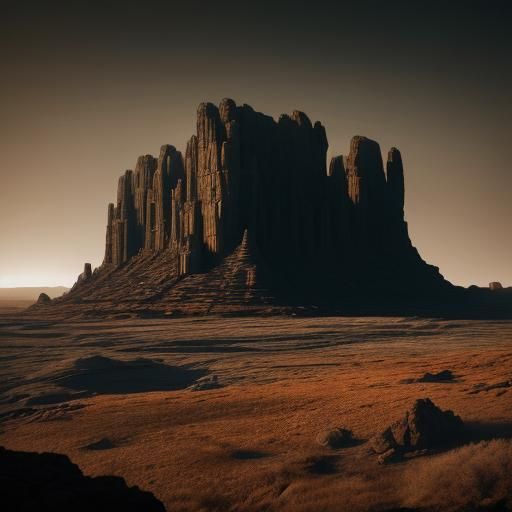 Barren Alien Landscape in H.R. Giger Style