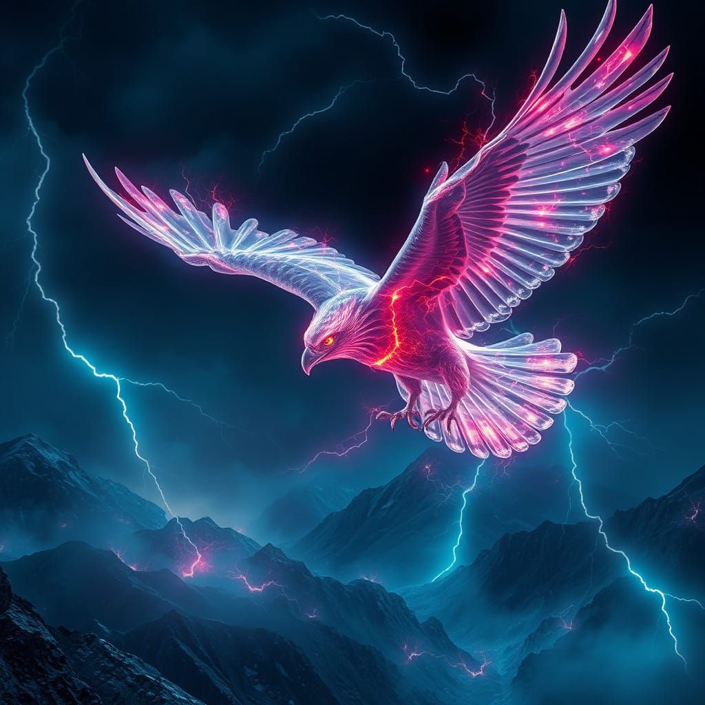 Celestial Eagle Soars Through a Turbulent Crystal Valley at...