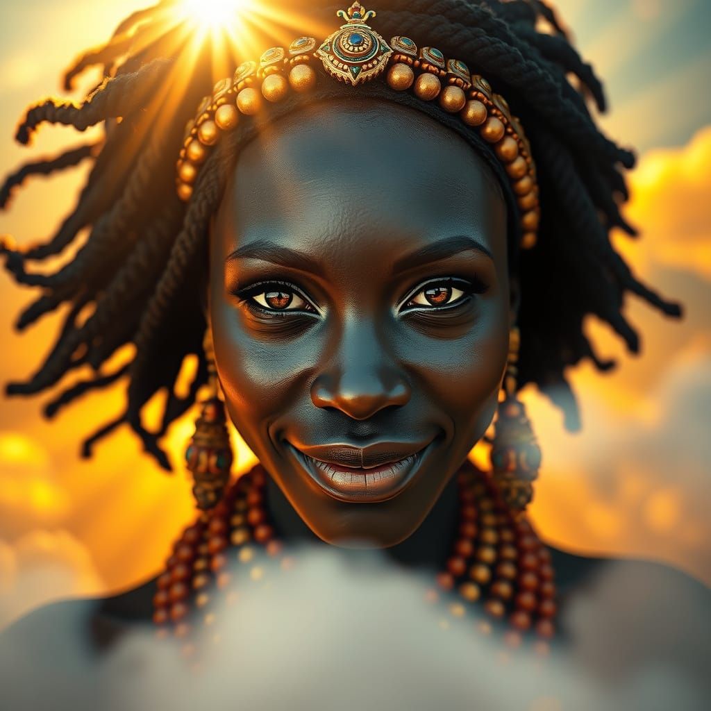 Hyperrealistic Goddess Mami Wata in Vibrant Colors, Concept ...