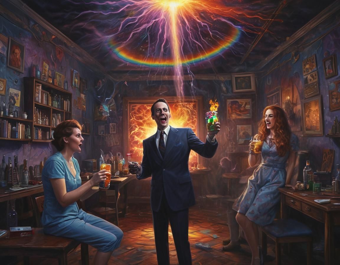 Surreal Disjointed Rooms with God Rays: Trompe-l'oeil