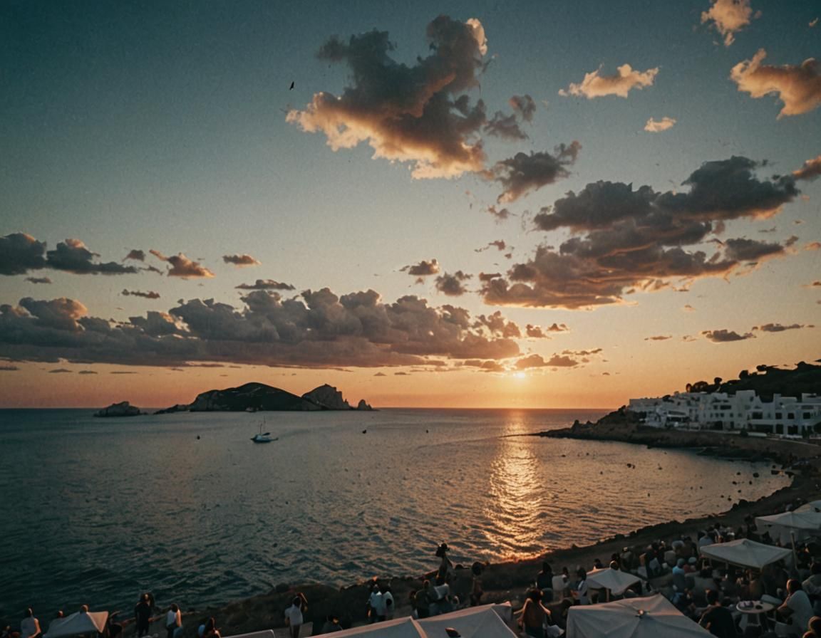 Ibiza Sunset Over Cafe Del Mar
