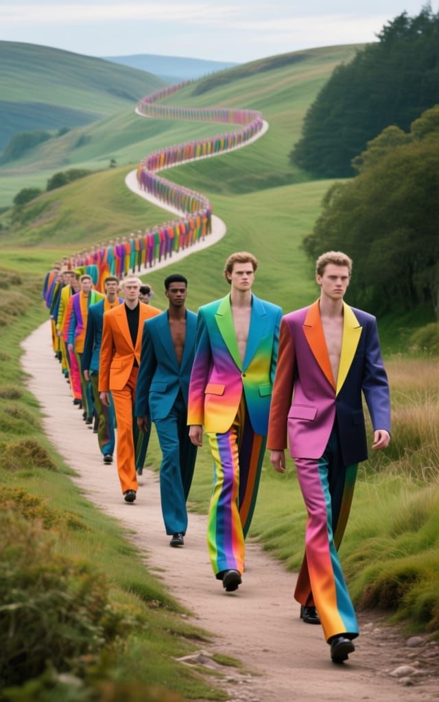 Cadre of Very Tall Autonomous Trousers in Polychronicity