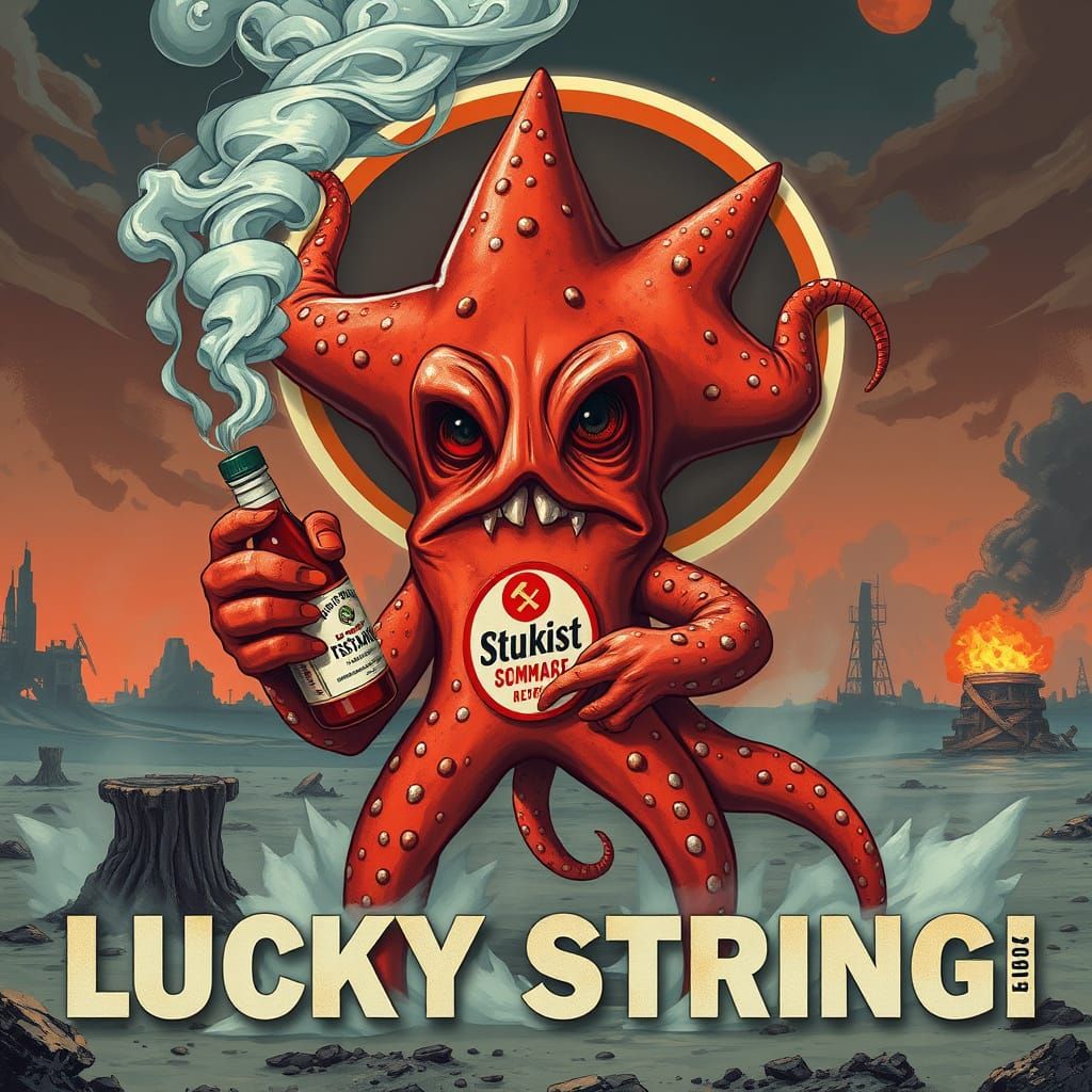 Cyberpunk Lucky Strike Cigarette Ad in 2025: Stuckist Starfi...