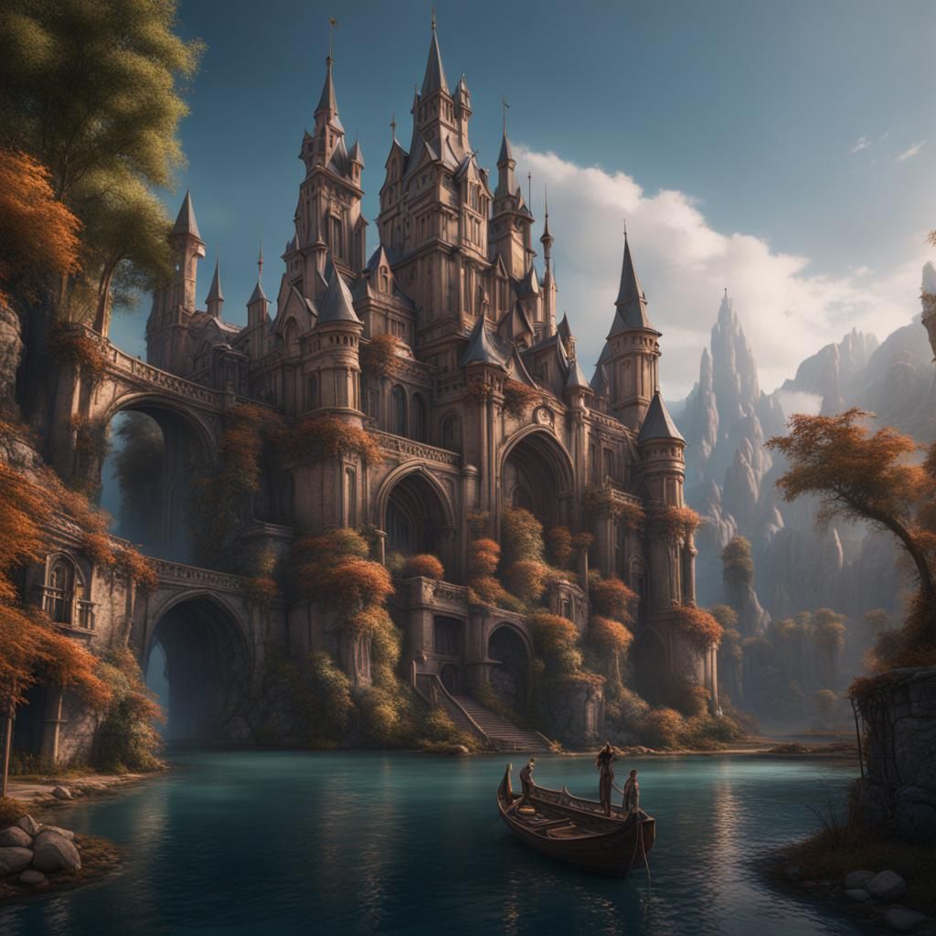 Fantastical Matte Painting in Deep Color