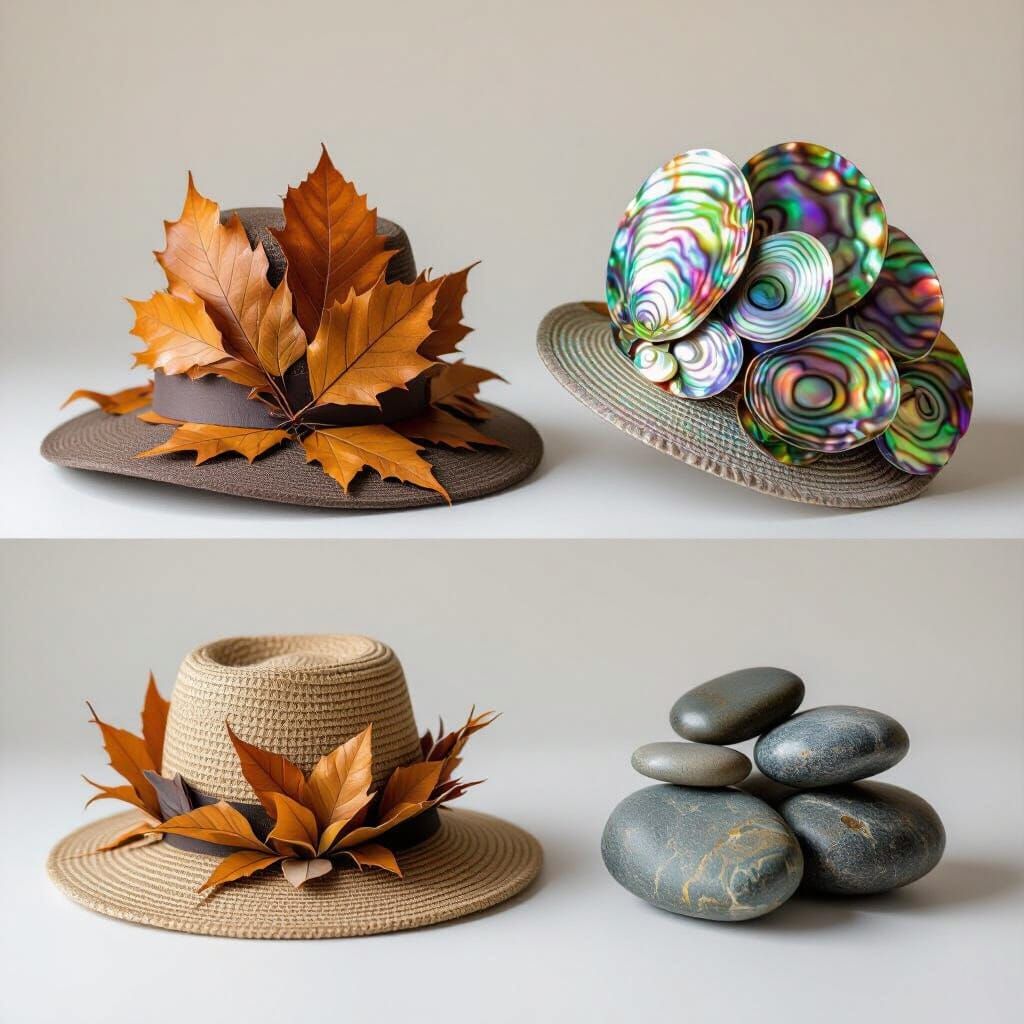 Creative Hats Crafted From Nature's Materials
