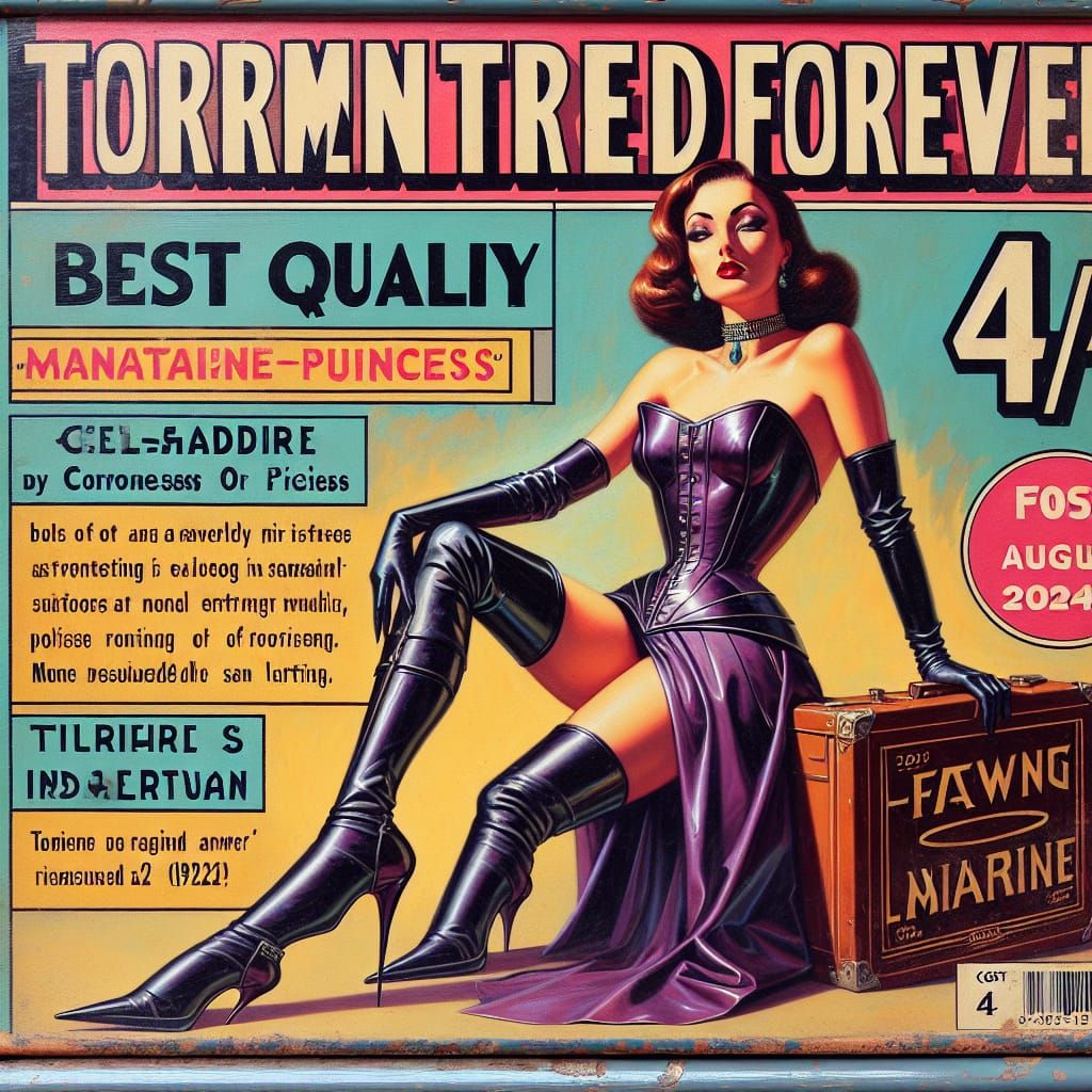 Magazine Cover: Princess in Leather, Cel-Shaded Art