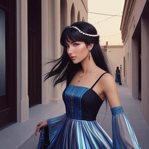 Surreal Desert Highway at Night