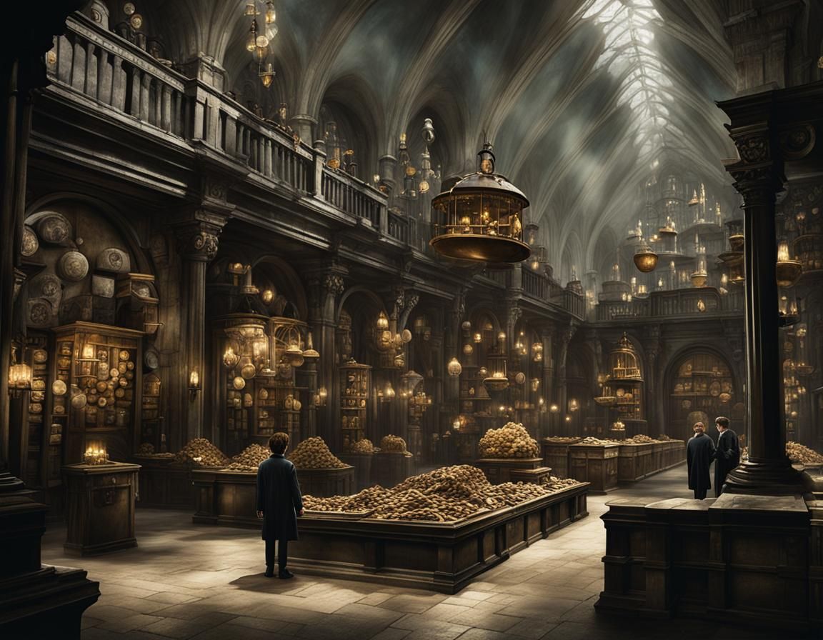 Harry Potter in Gringotts Vaults: A 3D Scene