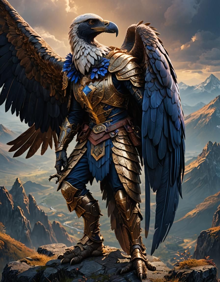 Vulturefolk Portrait on Mystical Mountain