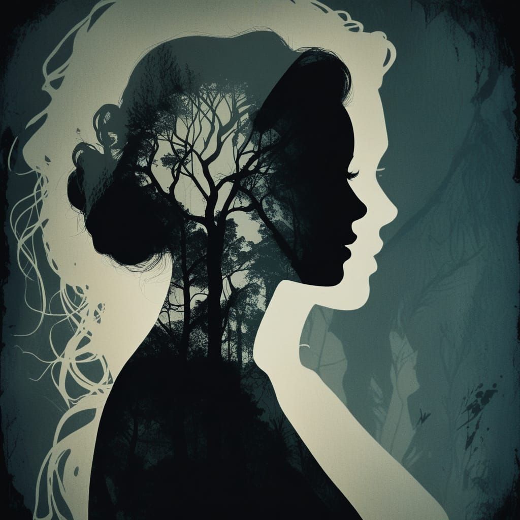 Double Exposure Silhouette