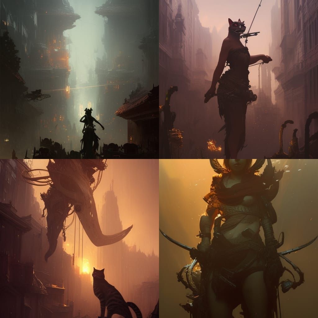 Cats at War: Dark Fantasy Concept Art