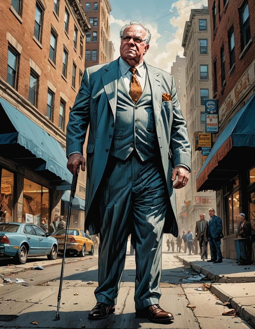 Evil Caricature in Comic Book Style Concept Art