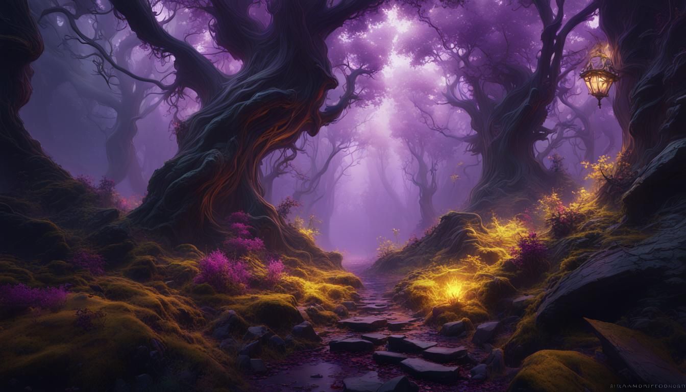 Mystic Forest: Dark Fantasy Concept Art