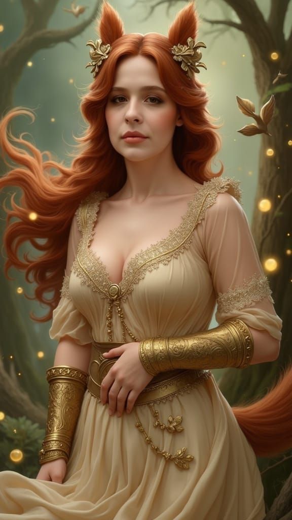 Fantasy Portrait: Woman with Squirrel Features