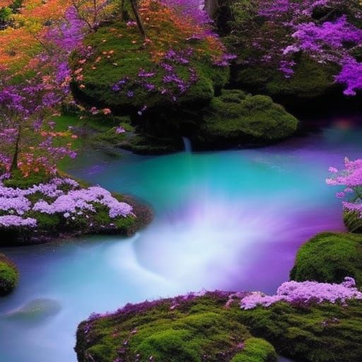 Rainbow Fairy Pool in Enchanted Forest
