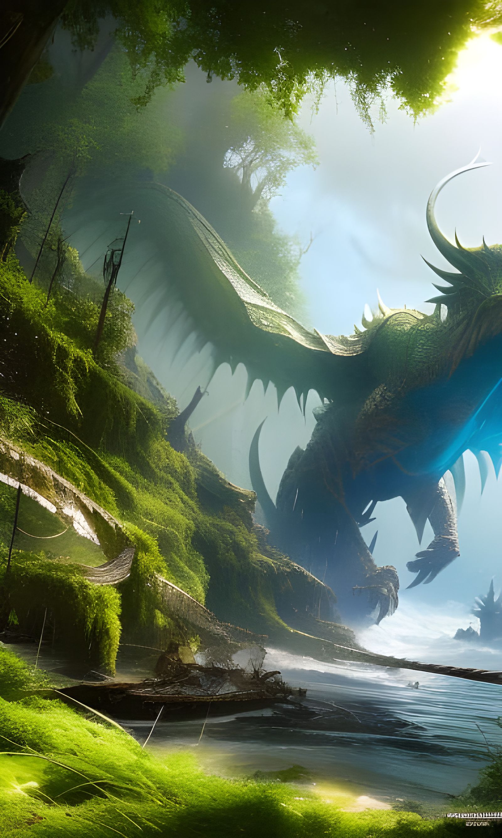 Fishermen Encounter a Monster in Jungle Paradise