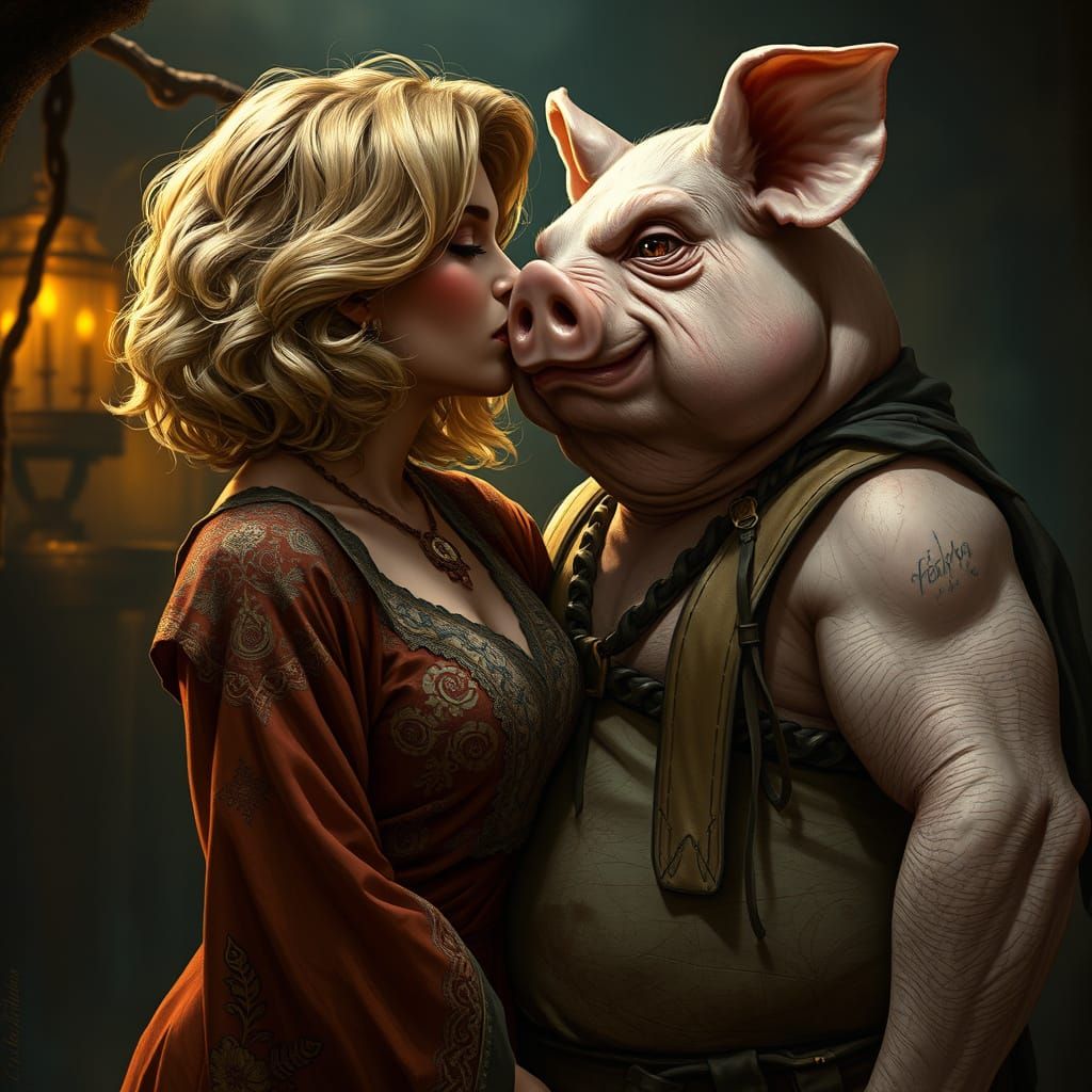 Enchanting Encounter in Mystical Twilight