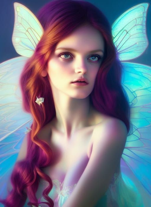 Fairy Princess Portrait in Light Art Style