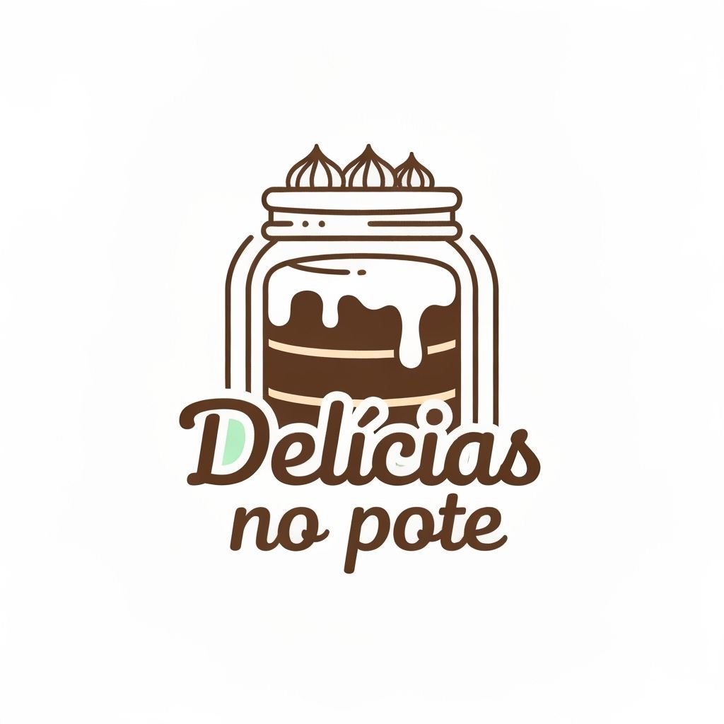 Delícias no Pote Cake Shop Logo Design