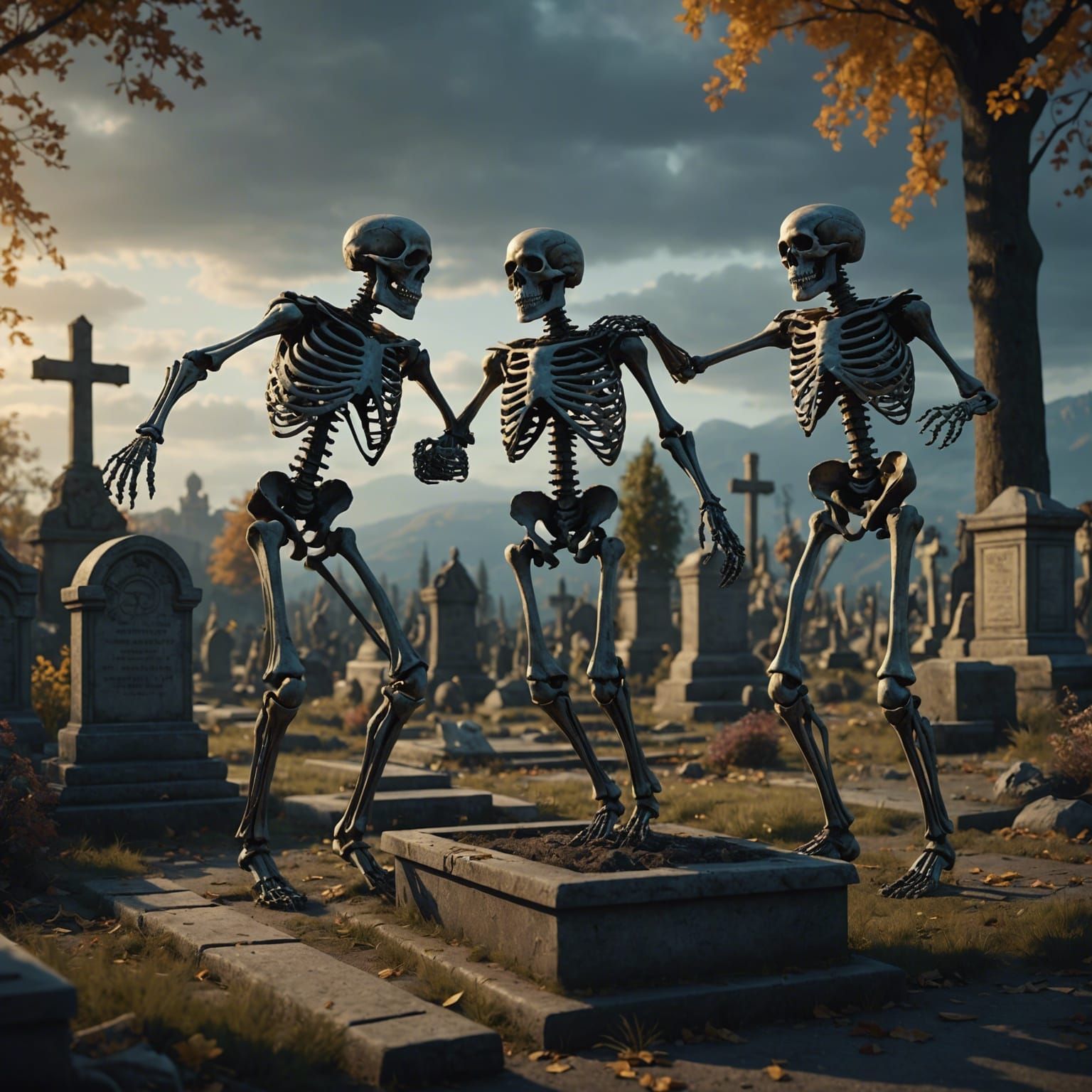 Skeletons' Grave Dance: A Dark Fantasy Masterpiece