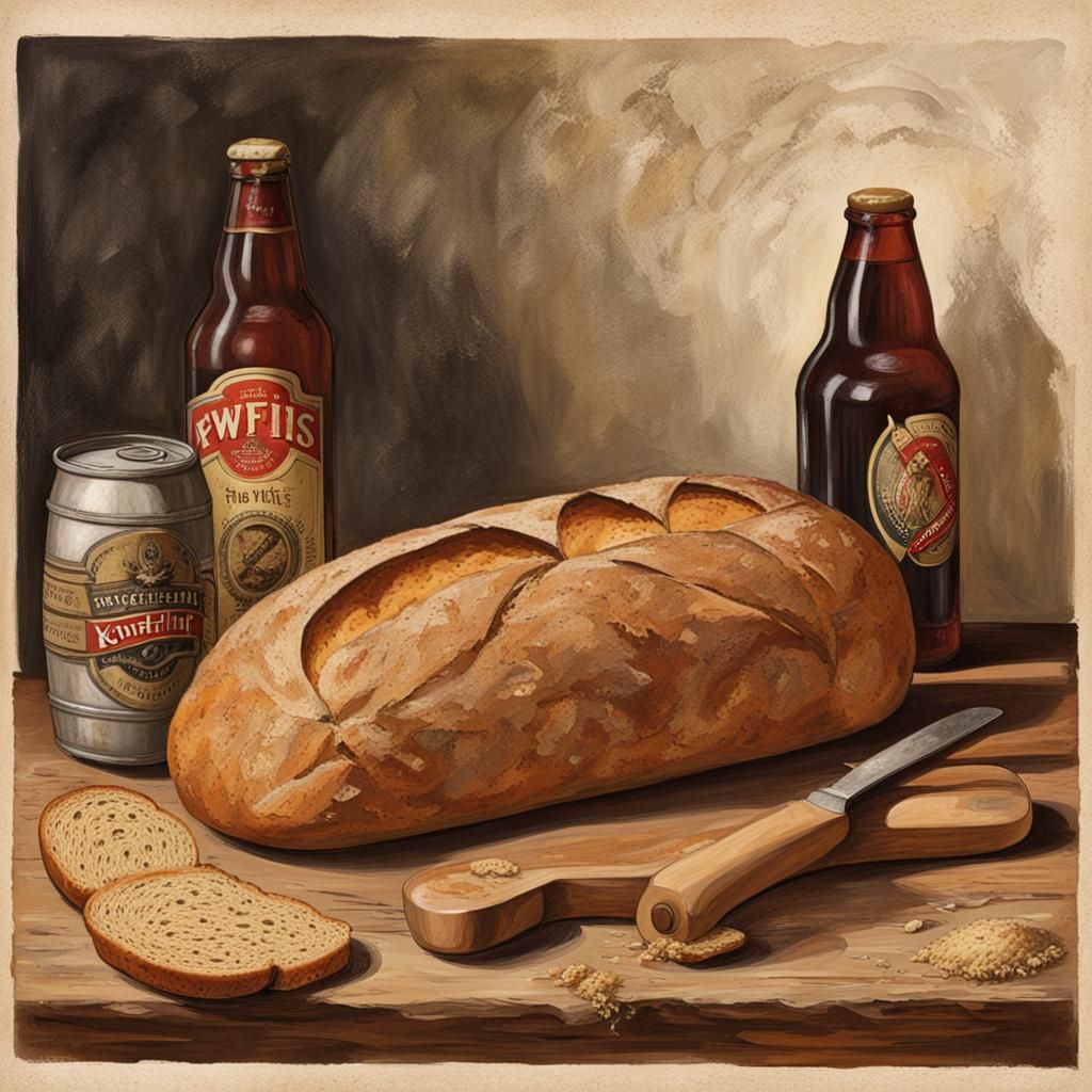 Conflict Between Bread and Beer: Abstract Art