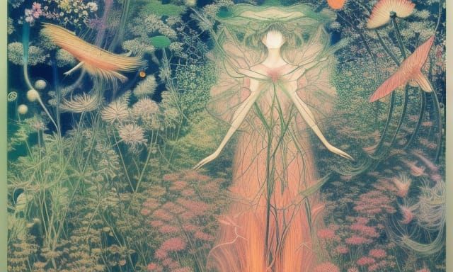 Surreal Stargazing Platform in a Mycelium Network