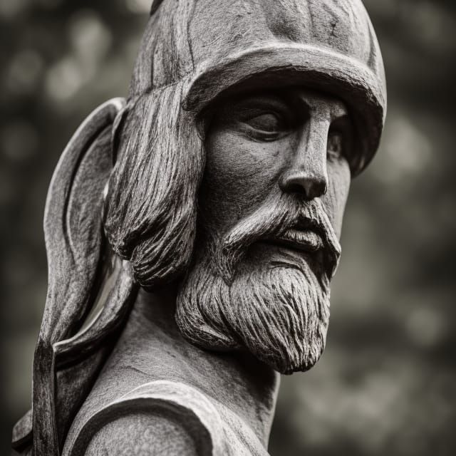 Viking Statue with Perfect Anatomy in 4K