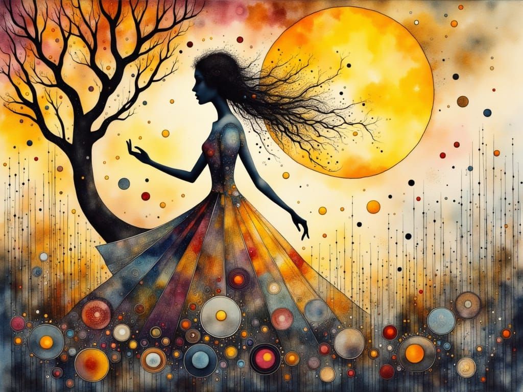 A Whimsical Morning Scene in Vibrant Watercolor