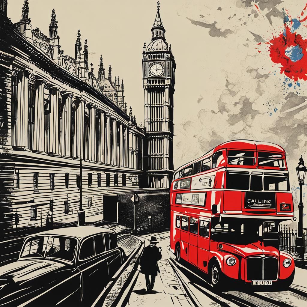 Vibrant Artistic Interpretation of London