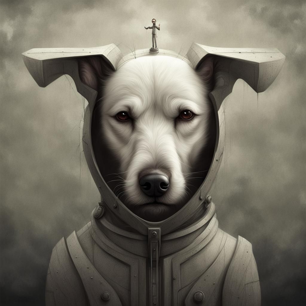 Dark Concept Art: Dog by Anton Semenov