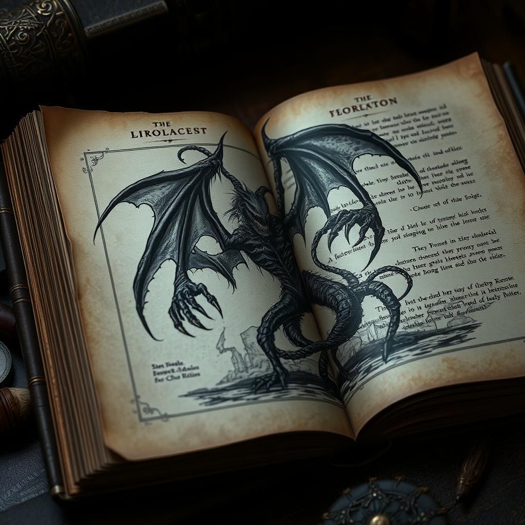 Demonic Entity Emerges from Forbidden Tome