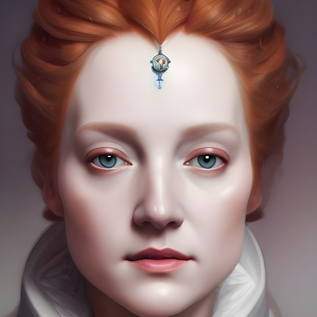 Elizabeth I Portrait in Art Nouveau Style