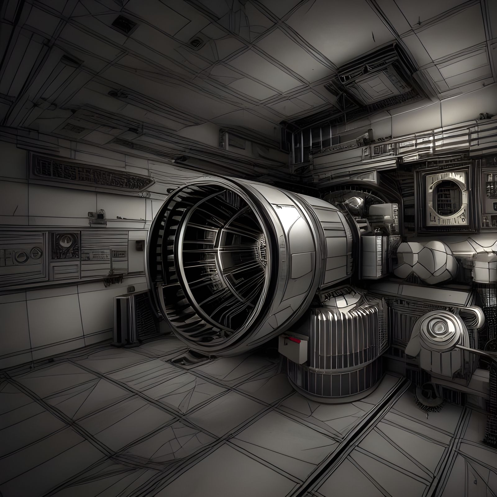 Mechanical Death Machine in Hyperrealism